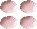 Gaolinci Zen Ceramic Lotus Shaped Appetizer and Dessert Plates (Set of 4)