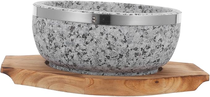 Korean Stone Pot Stone Bowl Bibimbap Supply Kitchen Food Bowl Daily Use Bibimbap Reusable Serving Korean