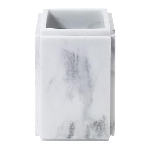 Avanti Linens - Tumbler, Resin Countertop Decor, Marble Inspired Bathroom Accessories (Catania Collection)