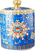 Enamel Ceramic Tea Caddy Tea Canister Tea Storage Container Tins Jar with Airtight Lid Water-proof Tank for Tea, Coffee, Herb, Sugar, Spice, Nuts