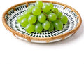 Round Rattan Ceramic Tray, Wicker Fruit/Bread/Cookie/Jewelry Small Storage Porcelain Serving Plate, Vintage Decorative Display Plate for Coffee Table Home Decor Wedding Party Gift （Black Waterdrop）