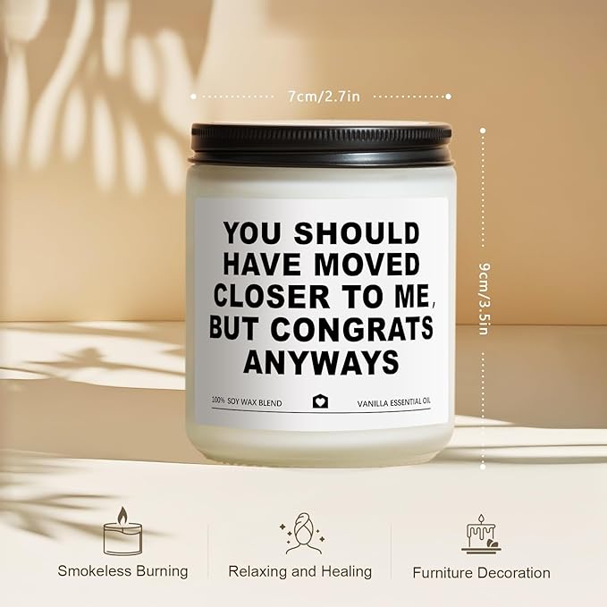Housewarming Gifts New Home, Best Housewarming Gifts 2026 - Handmade Vanilla Scented Candle - New Home Gift Candle Ideas, House Warming Gift for Friends Couple New Homeowner (7oz)