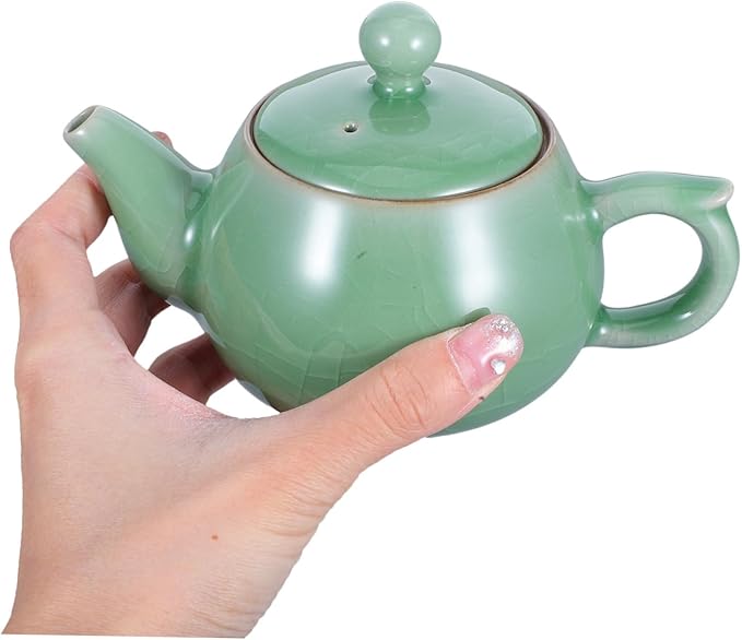 Garneck Artisan Crafted Ceramic Teapot and Cups Chinese Kung Fu Tea Set Porcelain Tea Brewing Set Traditional Home Decor