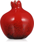 DECHOUS Small Ceramic Vase - Vintage Pomegranate Shape Flower Bud Vase Unique Aesthetic for Home Office Shelf Table Floral Arrangement, 3.3x2.7 Inch