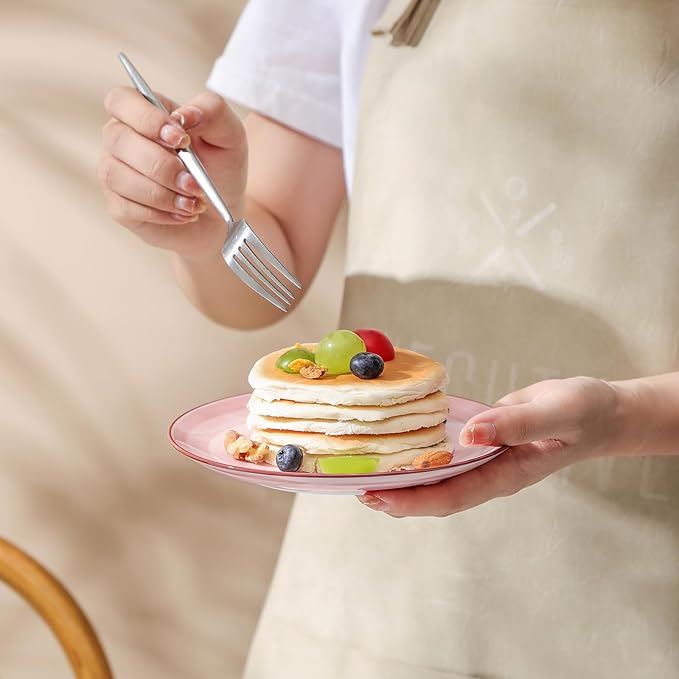 Selamica Ceramic Dessert Plates Set of 6, 6 Inch Appetizer Plate for Kitchen, Microwave Dishwasher Safe, Gradient Color