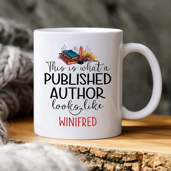 This Is What A Published Author Looks Like Ceramic Mug for Writer/Novelist/Poets/Author, Personalized Writer White Mug 11oz 15oz Custom Name, Author Writer Publisher Men Women Coffee Mug Gift
