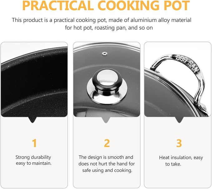Korean Cookware Cooking Pot Large Korean Hot Pot Household Kitchenware Non-stick Cooking Pan