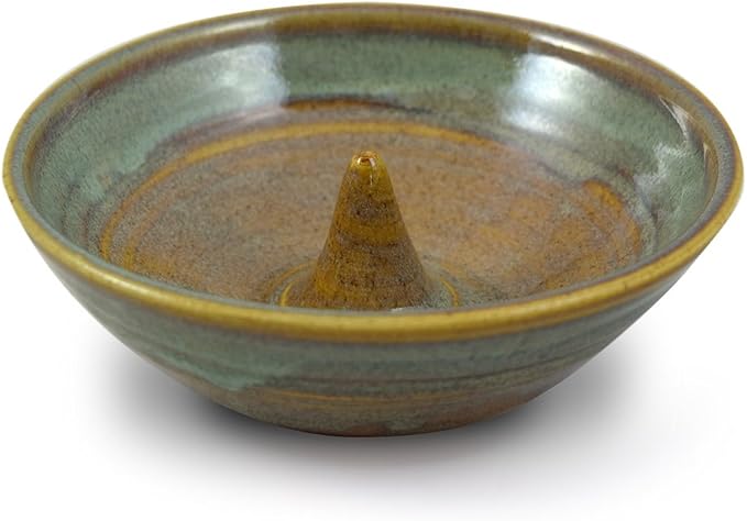 Modern Artisans American Made Stoneware Pottery Microwave Omelette Egg Cooker (Sea Oats Color), 5.5" Diameter