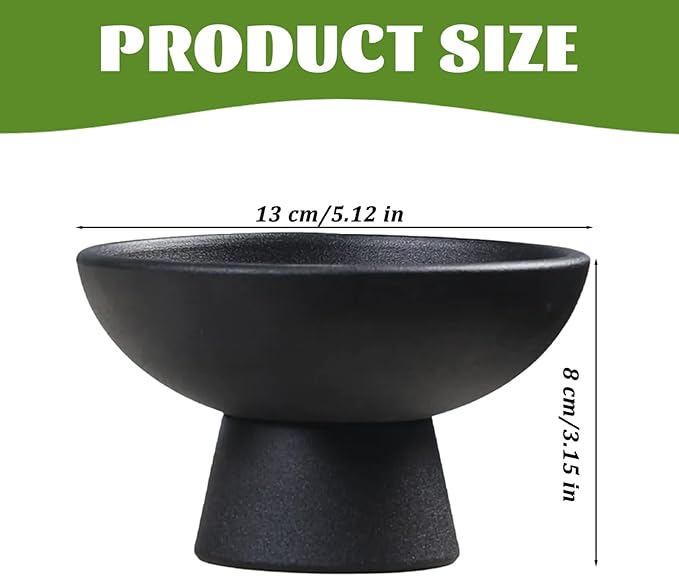 Ceramic Plant Pot 5x3 Inch Chinese Style Black Ceramic Planter Pot with Smooth Surface for Home Garden Flower Arrangement Bonsai