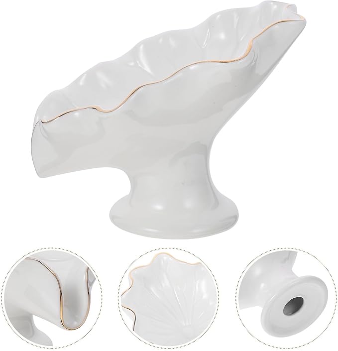 Ceramic Soap Dish with Drainage White Decorative Soap Holder Tray Bathroom Vanity Container for Home and Hotel Use
