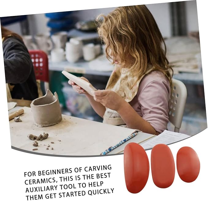 Tofficu Silicone Sculptural Clay Tools for Pottery and DIY Comfortable Grip Ribs for Shaping and Smoothing Essential Sculpting Accessories for Artists