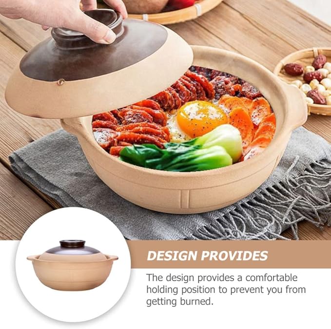 Large Ceramic Bowls, 1 Pc ceramic casserole boiling pot Porcelain Hot Pot Pot korean stone pot Oven enamelware cookware - Soup Pot induction ceramics -20.5X20.5X7CM(20.5X20.5X7CM)