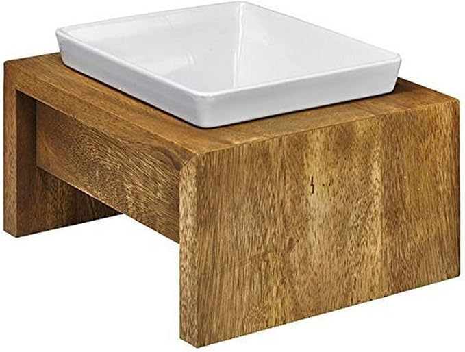 Bowsers Artisan Diner Single Dog Feeder, Large, Bamboo