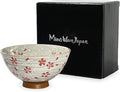 Traditional Style Japanese Ceramics Rice Bowl Chawan Pottery, Dishwasher Microwave Safe Made in Japan (Koyuki Zakura, Small (nakahira))