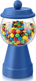 Thyle 27 oz Plastic Candy Jar with Lid Ceramic Candy Jar Food Storage Container for Easter Wedding Party Centerpieces DIY Gifts Game Table Ornament Holder Treats(Blue)