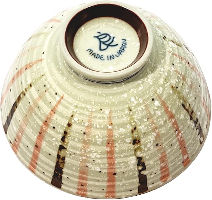 Traditional Style Japanese Ceramics Rice Bowl Chawan Pottery, Dishwasher Microwave Safe Made in Japan (Sabitokusa, Small (nakahira))