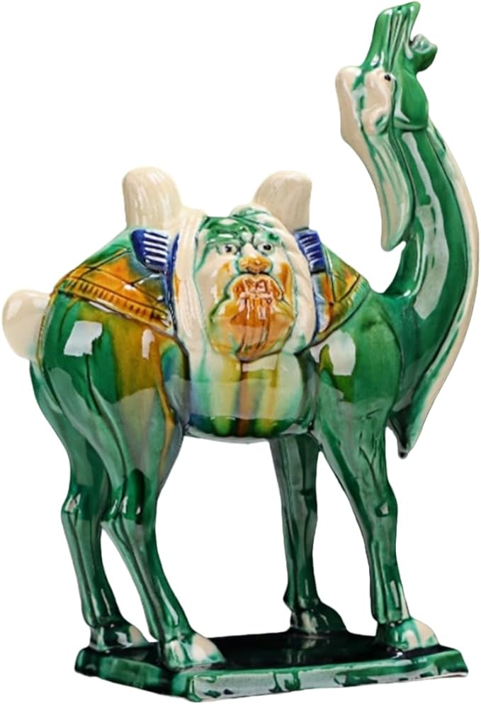 Sculptures/Statues Chinese Feng Shui Ceramic Sculpture Silk Road Asian Art Decorative Ornaments Green Camel