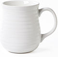 23 oz Large Ceramic Coffee Mugs, Handmade Cup with Large Handle, Big Tea and Coffee Cups for Office and Home, Microwave and Dishwasher Safe (White)