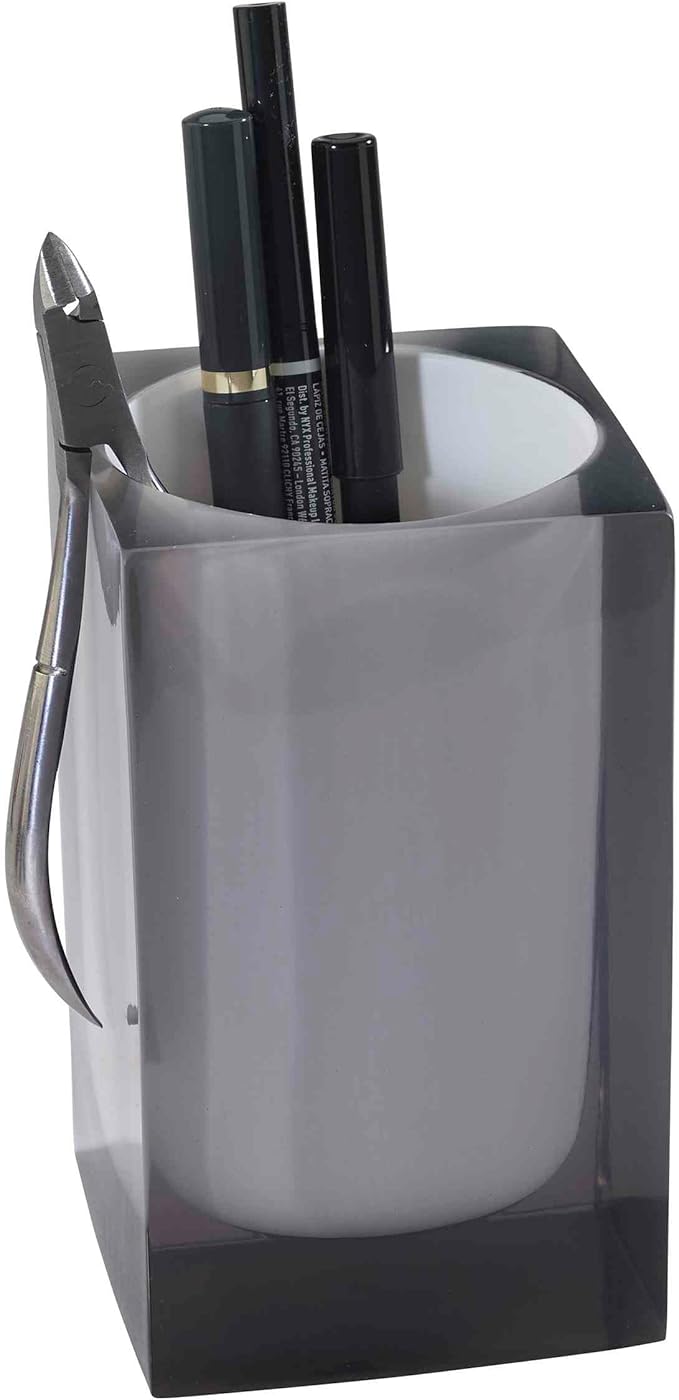 Avanti Linens - Tumbler, Resin Countertop Accessories, Modern Home Decor (Soho Collection, Smoke)