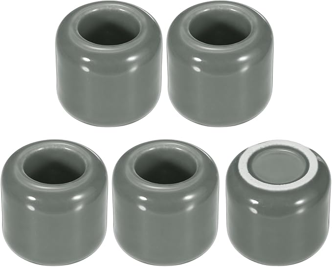 uxcell 5 Pcs Ceramic Chime Candle Holders, Small Ceramic Candle Holders for Birthday Parties Dinners Weddings Table Centerpiece Gatherings Anniversaries Occasions, Gray