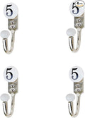 Indian Shelf 4 Sets Multipurpose White Ceramic, Zinc Decorative Cute Hooks for Hanging Coats, Jackets, Leash, Hat, Towel, Backpack, Purse, Handbag