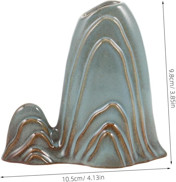 Miniature Mountain Ceramic Sculpture Elegant Fish Tank Decor for Home Office and Zen Garden Versatile Aquarium Landscape Ornament