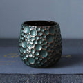 Bust Handmade Sculptures Figurine Animal Statue Ornaments Luxurious Dense Irregular Pits Green Ceramic Vase Crafts Home Living Room Office Tabletop Decoration Art Crafts Style Vase Gifts