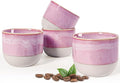 INGOFIN Ceramic Espresso Cup Set - Espresso Cup Set for Coffee and Tea, Espresso Shot Mug, Espresso Mug for Home, Kitchen and Restaurant, Microwave & Freezer Safe, Pack of 4, Pink