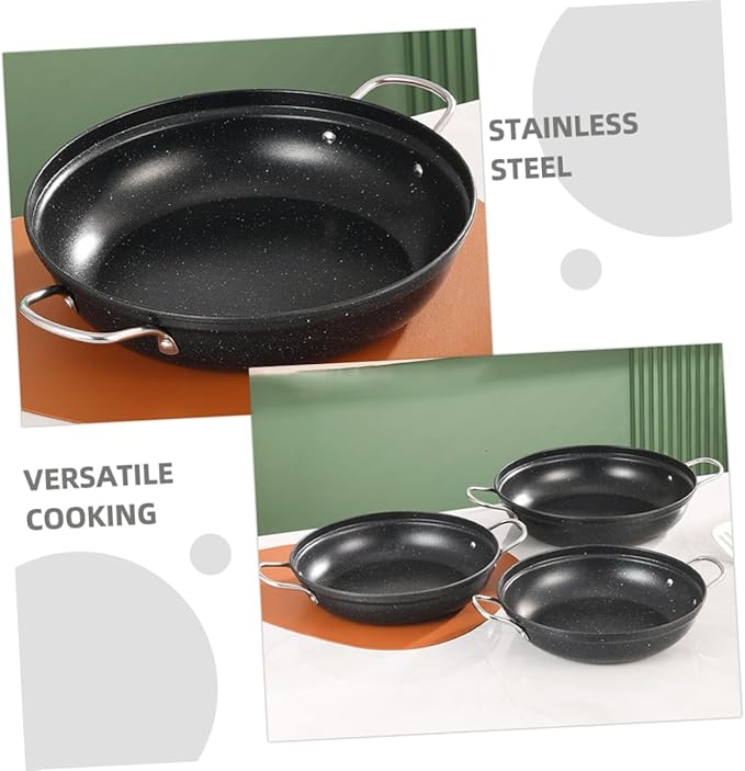Stainless Steel Stock Pot Korean Stone Pot Medical Stone Double Handle Heat Evenly Kitchen