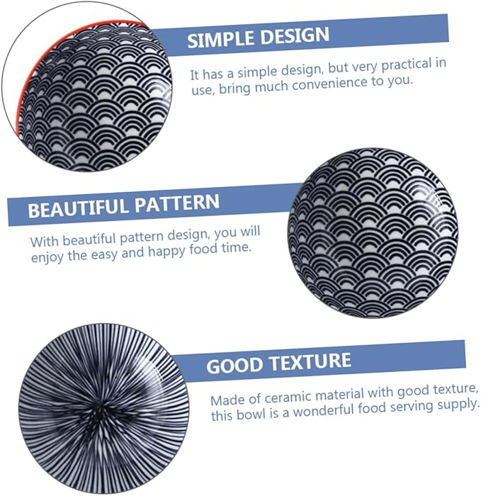 YARNOW 2pcs Decorative Ceramic Serving Bowls Multifunctional Salad Soup and Noodle Bowls Elegant Relief Design for Home Kitchen and Dining Room Use