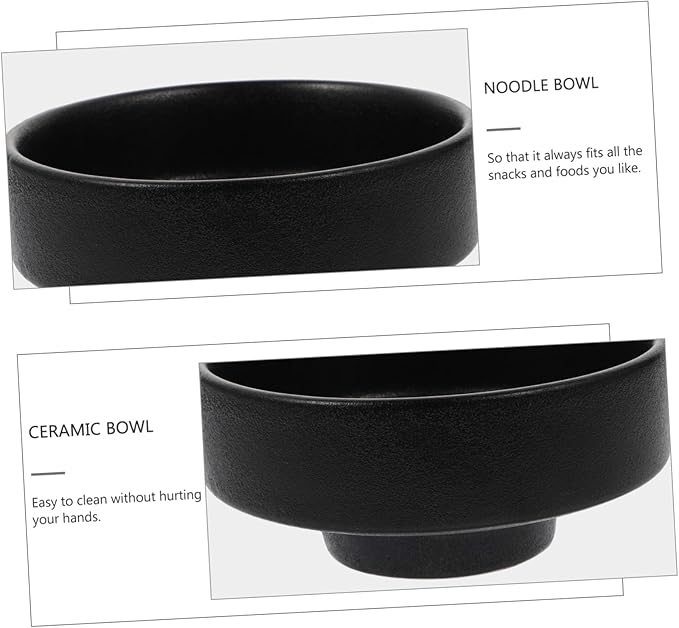 LIFKOME Key Bowl Serving Bowl Ceramic Frosted Ramen Cute Japanese Noodle Instant Noodle