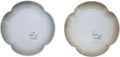 Pavilion Gift Company - Live & Eat - 6.5" Set Of Two Ceramic Appetizer Plates Neutral Ombre Kitchen Serveware Housewarming Gift Hostest Host Present