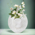 Vase White Hanging Vase, Ceramic Cowboy Hat Wall Plant Holder, Unique Modern 3D Wall Art Decoration