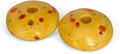 Yellow, Sunny Dots Candle Holder for 5mm Thin Beeswax Candles | Handcrafted Ceramic | Minimalist Double-Fired Taper Stand - Limited Edition (2 Candle Holders)