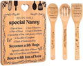 Gifts for Nanny - "Recipe for a Special Nanny" Nanny Gifts Cutting Board Set, Bamboo-Made Engraved Utensil Set Nanny Gifts for Grandma, Best Nanny Gifts