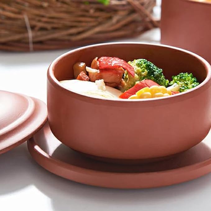 1 Set Baking Dishes Ceramic French Onion Small Ceramic Stew Pot Clay Pot for Cooking Earthen Pot Mini Ceramic Stockpot Egg Custard Cups Mini Foods Kitchen Bowl Korean Pottery China