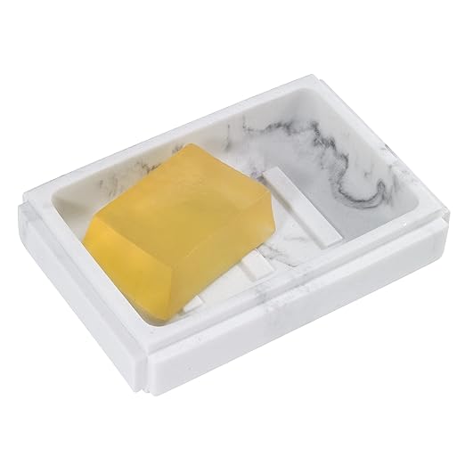 Avanti Linens - Soap Dish, Resin Counertop Decor, Marble Designed Bathroom Accessories (Catania Collection)