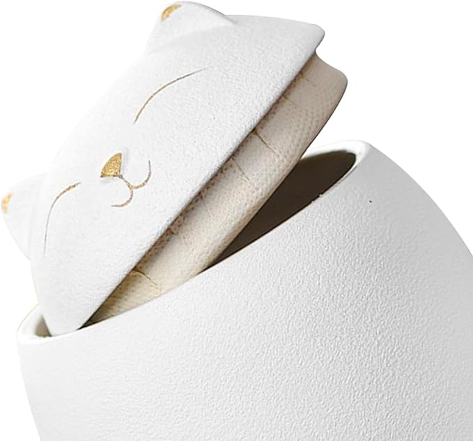 Lucky Cat Storage Jar Tea Containers Coffee Bean Container Sealable Containers Cat Ceramic Tea Jar Candle Tins Salt Bottles Storage Decorative Home