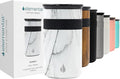 Elemental Artisan Insulated Tumbler, Triple Wall Coffee Travel Mug, Reusable Stainless Steel Coffee Tumbler with Ceramic Lid, Thermal Coffee Cups for Hot (6 Hrs) & Cold (18 Hrs), 12oz - White Marble