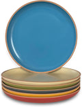 MORA Ceramic Artisan Matte Plates Set, 7.8 in - Set of 6 - The Dessert, Salad, Appetizer, Small Dinner etc Plate. Microwave, Oven, and Dishwasher Safe, Scratch Resistant. Kitchen Porcelain Dish