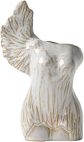 Art Vase, Sculptural Ceramic Vases for Home Decor, Handcrafted Wabi-Sabi Style Female Torso Vase with Single Wing and Textured Gradient Glaze, Modern Minimalist Decoration, Unique Gift Idea