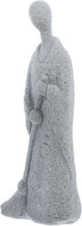 POPETPOP Zen Buddha Monk Figurine for Home Decor Miniature Asian Style Garden Statue for Bonsai and Micro Landscape Decoration 4-inch Ceramic Sculpture