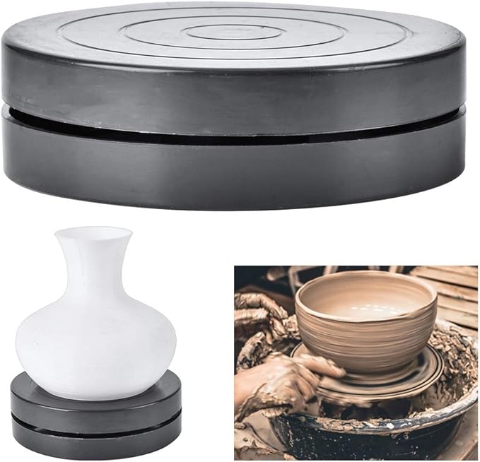 Pwshymi Handmade Craft Clay Plastic Turntable for Ceramic Pottery Sculpture, Ideal for Students and Craftsmakers (11.5cm)