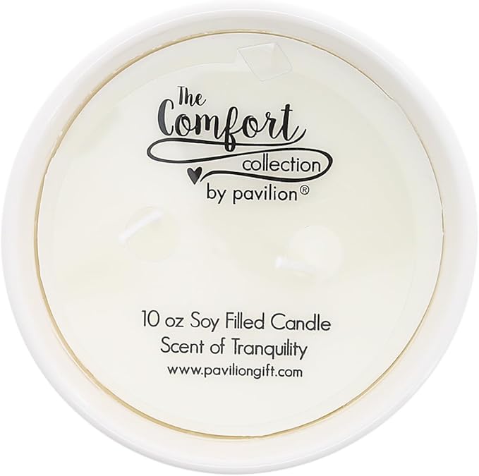 Pavilion Gift Company - Home Sweet Home - 10 oz Soy Wax Ceramic Vessel Candle Housewarming Apartment-Warming Gift Present Neutral Home Decor