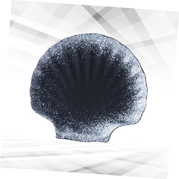 OUNONA 1pc Creative Shell-shaped Ceramic Plate for Home Restaurant Use Dinnerware for Salad Pasta Fruits Unique Design Easy to Clean for Entertaining