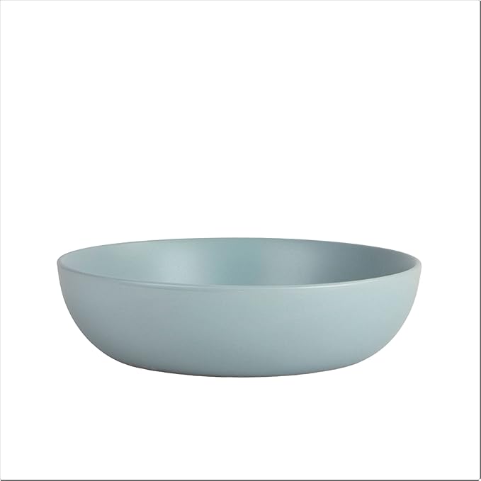 10 Strawberry Street Wazee Matte 9"/48oz Serving Bowl, Set of 2, Mineral Blue