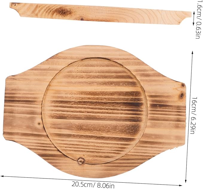 Luxshiny Wooden Stone Bowl Mat Sturdy Casserole Holder for Korean Soup Pots Inner Diameter Kitchen Accessory to Prevent Scalding and Protect for Home Dining and