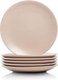 10 Strawberry Street Wazee Matte Coupe Dinnerware, Salad Plate, Blush, Set of 6