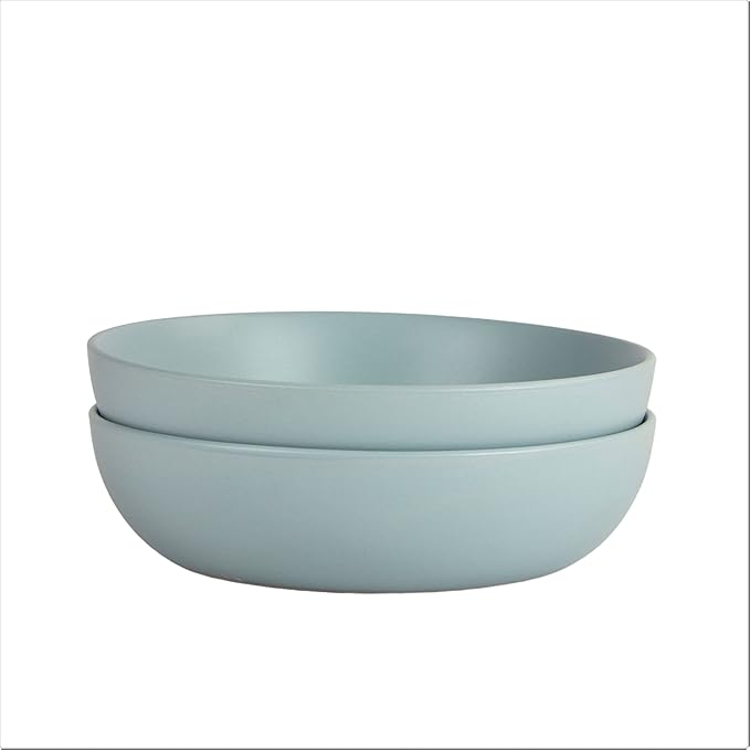 10 Strawberry Street Wazee Matte 9"/48oz Serving Bowl, Set of 2, Mineral Blue