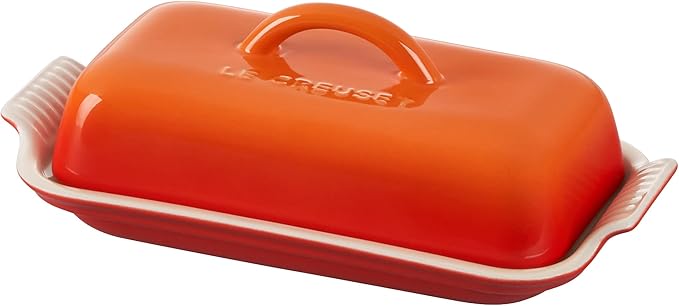 Le Creuset Stoneware Heritage Butter Dish, Flame